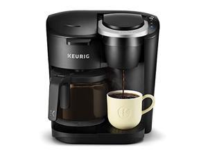 keurig k-duo essentials coffee maker, with single serve k-cup pod and 12 cup carafe brewer, black