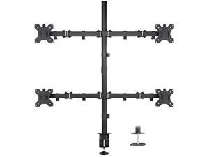 Mount-it! 4 Monitor Stand | Quad Monitor Desk Mount | Fits Four Computer Screens 19 21 24 27 29 30 32 Inches | Heavy Duty Height Adjustable Arms | VESA 75 100 Compatible | C-Clamp and Grommet Bases Mount-it! 4 Monitor Stand | Quad Monitor Desk Mount | Fits Four Computer Screens 19 21 24 27 29 30 32 Inches | Heavy Duty Height Adjustable Arms | VESA 75 100 Compatible | C-Clamp and Grommet Bases