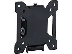 mount-it! tilting tv wall mount bracket for small tv and computer monitors, low-profile design with quick release function, fits 24, 27, 30 and 32 inch screens up to vesa 100, 44 lbs capacity, black