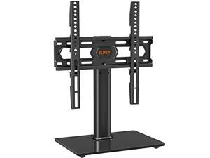 universal swivel tv stand, table top tv stand for 37-55 inch flat curved lcd led screens, height adjustable tv table stand with tempered glass base, wire management, max vesa 400x400mm, 88 lbs. elived universal swivel tv stand, table top tv stand for 37-55 inch flat curved lcd led screens, height adjustable tv table stand with tempered glass base, wire management, max vesa 400x400mm, 88 lbs. elived