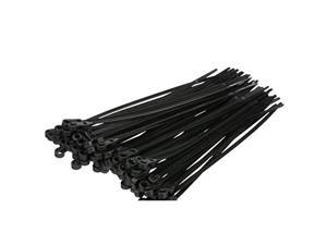 seachoice 14171 cable ties, 8 inches long, mounting design, 50 pounds max load, uv black, pack of 100