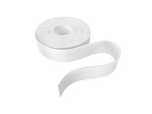 0.49 inches x 16.4 feet Reusable KabelDirekt Slim Hook & Loop Tape for Cables White