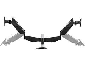avf mrc2206-a double head, height adjustable, pan, swivel and tilt dual monitor desk mount for screens up to 35.