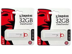 kingston 32gb datatraveler g4 dtig4 usb 3.0 flash drive wholesale lot of 2