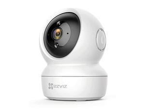 ezviz indoor security camera 1080p, wi-fi dome surveillance, night vision, motion detection, auto tracking baby/elder/pet, cloud storage/sd slot, 2-way audio, works with alexa,google (c6n)