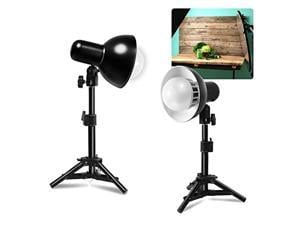 limostudio [2-pack] 18w table top photo studio lighting kit with energy saving led bulb and light stand tripod, ideal for side, accent or background light, agg2921