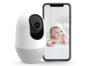 nooie baby monitor, wifi pet camera indoor, 360-degree wireless ip camera, 1080p home security camera, motion tracking, super ir night vision, works with alexa, two-way audio, motion & sound detection