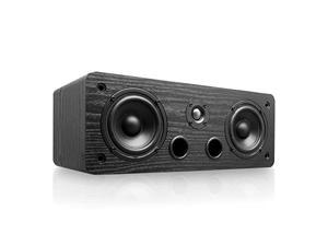 Micca MB42-C Center Channel Speaker with Dual 4-Inch Carbon Fiber Woofer and Silk Dome Tweeter Black, Each Renewed 