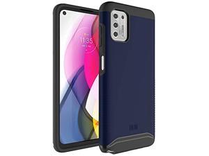 tudia dualshield designed for moto g stylus 2021 case not compatible with 5g merge shockproof military grade heavy duty dual layer slim protective case cover  indigo blue