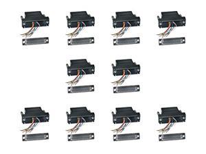 db25 male to rj45 modular adapter, black, 10-pack (cne23732)