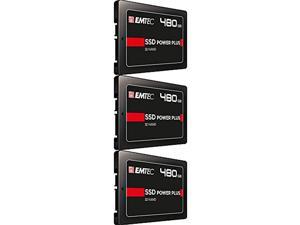 emtec 480gb x150 power plus 3d nand 2.5? sata iii internal solid state drive (ssd) ecssd480gx150 (3-pack)