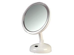 floxite 10x magnifying led lighted vanity mirror with 2 light settings
