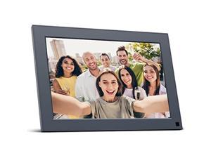 16 Inch Digital HD Picture Frame 1600X1200 High Resolution 16:9 Full IPS Display Smart Electronic Advertising Media Player Support Calendar and Alarm Function,White 