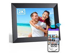 dragontouch 10 inch wifi digital picture frame, 2k auto-rotate touch screen digital photo frame, built-in rechargeable battery, share photos via app, email, cloud in a minute