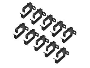 kwmobile server rack cable management d-ring hooks (10 pieces) - bracket organizer hook mount set for network patch cables, fiber optic, power cords