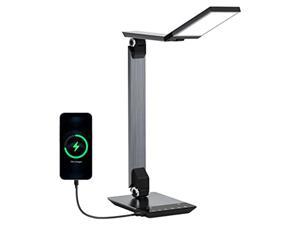 Moko Led Desk Lamp With Usb Charging, Fast Charging For Phone, 10W Folding Table Lamp With Touch Switch, Dimmable, Various Brightness Options, Eye-Caring, Angle Adjustable, 3/60 Min Auto Timer -
