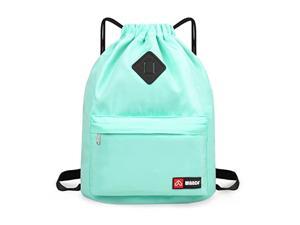 WANDF Drawstring Backpack String Bag Sackpack Cinch Water Resistant Nylon for Gym Shopping Sport Yoga 