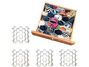 evelots - dresser drawer organizer-divider-sock-belt-scarf-underwear-112 slots total-set/4