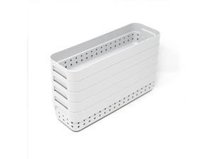 room copenhagen, seoul organizer - ventilated nesting baskets for storing small items - stylish storage boxes for desks, drawers, and more - medium, white