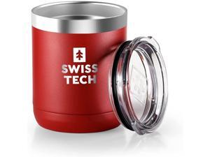 SWISS+TECH 10 oz Tumbler, Insulated Tumbler, Double Wall Vacuum, Stainless Steel Tumbler with Lid, Corrosion Resistant, BPA Free (Red) SWISS+TECH 10 oz Tumbler, Insulated Tumbler, Double Wall Vacuum, Stainless Steel Tumbler with Lid, Corrosion Resistant, BPA Free (Red)