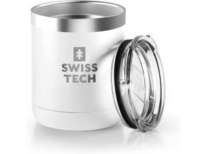 SWISS+TECH 10 oz Tumbler, Insulated Tumbler, Double Wall Vacuum, Stainless Steel Tumbler with Lid, Corrosion Resistant, BPA Free (White) SWISS+TECH 10 oz Tumbler, Insulated Tumbler, Double Wall Vacuum, Stainless Steel Tumbler with Lid, Corrosion Resistant, BPA Free (White)