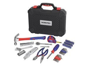 WORKPRO 74PC Home Repair Tool Kit, General Household Tool Kit for Home Maintenance, DIY Projects with Plastic Toolbox Storage Case