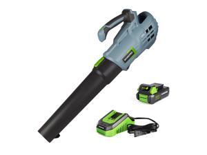 WORKPRO 20V Cordless Leaf Blower, Electric Gardening Tool Powered Sweeper, Bonus 2.0Ah Battery and 1 Hour Quick Charger Included WORKPRO 20V Cordless Leaf Blower, Electric Gardening Tool Powered Sweeper, Bonus 2.0Ah Battery and 1 Hour Quick Charger Included