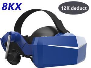 Pimax 8K X VR Headset with Dual Native 4K CLPL Displays, 200° FOV, USB Powered, with KDMAS earphone. Ship from USA within 16 hours.