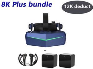 Pimax 8K Plus VR Headset,4K CLPL Displays, 200 Degrees FOV, with KDMAS earhpone and 2 * Knuckles Controllers, SteamVR Base Station 1.0*2.