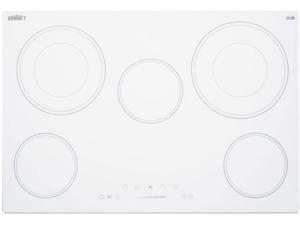 Summit - 36 Wide 208-240V 5-Burner Radiant Cooktop | CR5B36MB