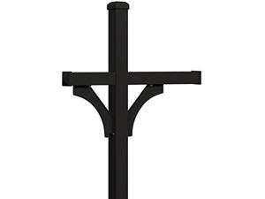 Salsbury Industries, Black 4873BLK Deluxe 2 Sided for 3 In-Ground Mounted Mailbox Post