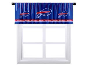 NFL Buffalo Bills Blackout valance Rod Pockets Top Darkening Blackout Room Window Draperies for Living Room Bedroom Home