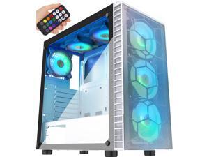 MUSETEX Mesh ATX Mid-Tower Computer Gaming Case with 6 PCS × 120mm LED ARGB Fans USB 3.0 Port Mesh Front Panel & Tempered Glass PC Chassis(G05MN6-HW) MUSETEX Mesh ATX Mid-Tower Computer Gaming Case with 6 PCS × 120mm LED ARGB Fans USB 3.0 Port Mesh Front Panel & Tempered Glass PC Chassis(G05MN6-HW)