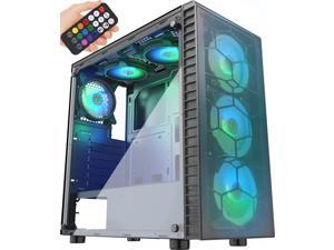 MUSETEX Mesh ATX Mid-Tower Computer Gaming Case with 6 PCS × 120mm LED ARGB Fans USB 3.0 Port Mesh Front Panel & Tempered Glass PC Chassis(G05MN6-HW) MUSETEX Mesh ATX Mid-Tower Computer Gaming Case with 6 PCS × 120mm LED ARGB Fans USB 3.0 Port Mesh Front Panel & Tempered Glass PC Chassis(G05MN6-HW)