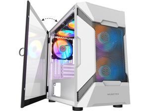 MUSETEX MESH Micro ATX Tower Case with 5 PCS × ARGB Fans Pre Installed and 2 PCS × USB 3.0 Ports, Magnetic Design Opening Tempered Glass Panel & Mesh Front Panel Gaming PC Case (MK7-GN5) MUSETEX MESH Micro ATX Tower Case with 5 PCS × ARGB Fans Pre Installed and 2 PCS × USB 3.0 Ports, Magnetic Design Opening Tempered Glass Panel & Mesh Front Panel Gaming PC Case (MK7-GN5)