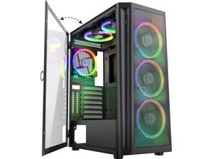 MUSETEX 6 PCS × LED ARGB Fans 2 PCS × USB 3.0 Ports Opening Tempered Glass Door ATX Mid Tower Case Magnetic Design Computer Mesh Front Panels Gaming PC Case(TW8-S6) MUSETEX 6 PCS × LED ARGB Fans 2 PCS × USB 3.0 Ports Opening Tempered Glass Door ATX Mid Tower Case Magnetic Design Computer Mesh Front Panels Gaming PC Case(TW8-S6)