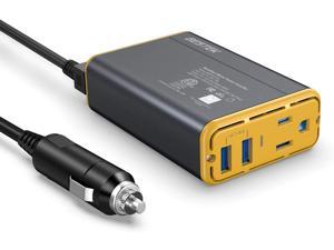 BESTEK 150W Power Inverter DC 12V to 110V AC Converter 4.2A Dual USB Car Adapter (Yellow) BESTEK 150W Power Inverter DC 12V to 110V AC Converter 4.2A Dual USB Car Adapter (Yellow)
