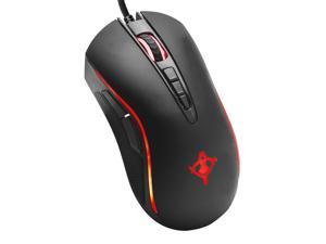 YEYIAN GRAM Ergonomic 16.8M RGB Optical Laser Gaming Mouse, 8 Programmable Button, 1ms Response Time, 6 High Resolution DPI Mode 1000-10000, 10M Clicks, 6ft Braided Cable Wired USB, PC Mac Laptop