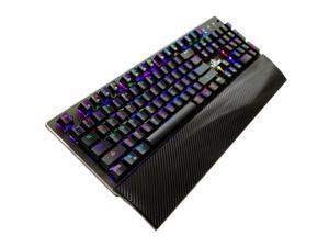 YEYIAN FLARE Mechanical Gaming Keyboard, 104 RGB LED Backlit 16M Color Keys, OUTEMU Blue Hot-Swappable Switches, Cherry MX Equivalent, 14 Modes, 50M Keystrokes, Palm Rest, Steel Frame, Braided Cable