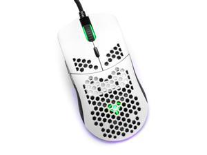 YEYIAN LINK Ergonomic 16.8M RGB Optical Laser Gaming Mouse with Honeycomb Shell Grip, 7 Program Button, 1ms Response Time, 6 DPI Mode 500-7200, 5M Clicks, 5.5ft Braided Cable Wired USB, PC Mac Laptop