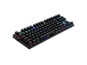 YEYIAN SPARK Mechanical Gaming Keyboard, 87 TKL RGB LED Backlit 16M Color Keys, OUTEMU Red Hot-Swappable Switches, Cherry MX Equivalent, 13 Modes, 50M Keystrokes, Steel Frame, Braided Cable Tenkeyless
