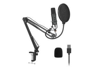 YEYIAN AGILE NL Condenser Cardioid USB Microphone 24Bit/192KHZ Plug & Play PC Computer Metal Mic Boom Arm, Shock Mount, Stand Kit Recording, Gaming, Podcast, Voice Over, Streaming, Home Studio YouTube