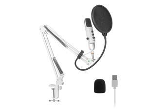 YEYIAN AGILE NL Condenser Cardioid USB Microphone 24Bit/192KHZ Plug & Play PC Computer Metal Mic Boom Arm, Shock Mount, Stand Kit Recording, Gaming, Podcast, Voice Over, Streaming, Home Studio Youtube