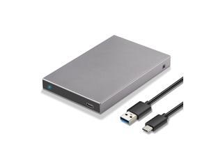 SSK Aluminum 2.5" Hard Drive Enclosure USB C 3.1 to SATA External Disk Case Adapter Reader for 2.5 inch 7 9.5mm SATA III HDD SSD with UASP Compatible with WD Seagate Toshiba Samsung Hitachi PS4 Xbox