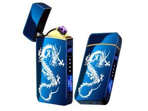 Arc Lighter, Smart Electric Lighter, USB Rechargeable Lighter Windproof Flameless Lighter Lightweight Plasma Lighter for Fire,BBQs,Fireworks ,Candle,Camping - Outdoors Indoors (Blue Dragon) Arc Lighter, Smart Electric Lighter, USB Rechargeable Lighter Windproof Flameless Lighter Lightweight Plasma Lighter for Fire,BBQs,Fireworks ,Candle,Camping - Outdoors Indoors (Blue Dragon)
