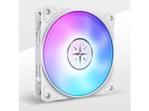 Zeaginal ZC-12025 ARGB Tears of the Moon God*3 LED 120mm Case Fan,Quiet Edition High Airflow Color LED Case Fan for PC Cases, CPU Coolers,Radiators SystemComputer Case Cooling Fan White 3 Packs
