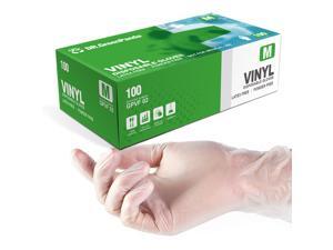 Dr.GreenPanda (Medium 100pcs) Clear Vinyl Gloves PVC Disposable Bulk Food Safe Extra Multipurpose Latex&Powder Free Texture Smooth Touch Non-Sterile For Light Work (Always With Valuable Promotion) Dr.GreenPanda (Medium 100pcs) Clear Vinyl Gloves PVC Disposable Bulk Food Safe Extra Multipurpose Latex&Powder Free Texture Smooth Touch Non-Sterile For Light Work (Always With Valuable Promotion)