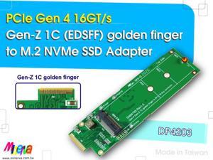 Gen-Z 1C(EDSFF) PCIe Gen 4 to M.2 adapter for Seagate FireCuda 520, ZP2000GM30002 M.2 SSD