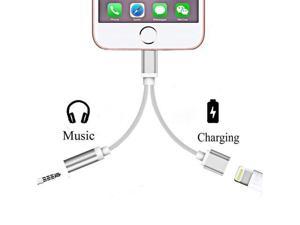 CORN 2 in 1 Lightning iPhone 7 Adapter & Splitter, Lightning Adapter Charger, Lightning to 3.5mm AUX Headphone Jack Audio Adapter iPhone 7/7 Plus