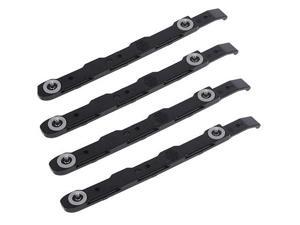 4 Pcs Chassis Hard Drive Mounting Plastic Rails, Black